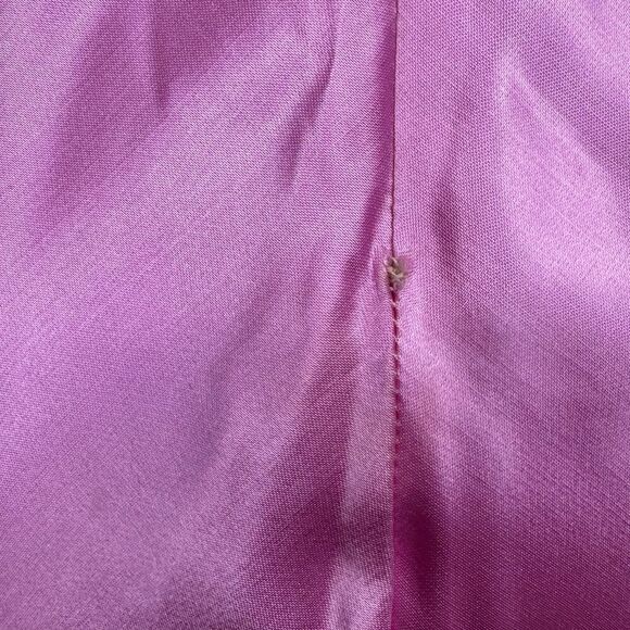 Vintage Y2K Cache Satin Maxi Slip Dress Formal Gown Size 4 Pink Rhinestones HOCO - Picture 15 of 16